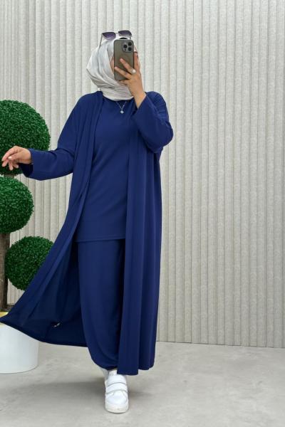 Manolya 3 Lü Takım Lacivert