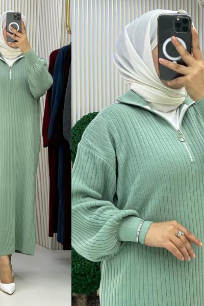 Menekşe Elbise Mint Yeşili