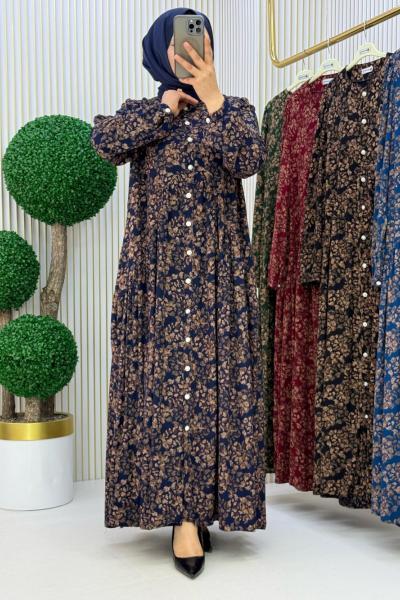 3911 Meral Elbise Lacivert