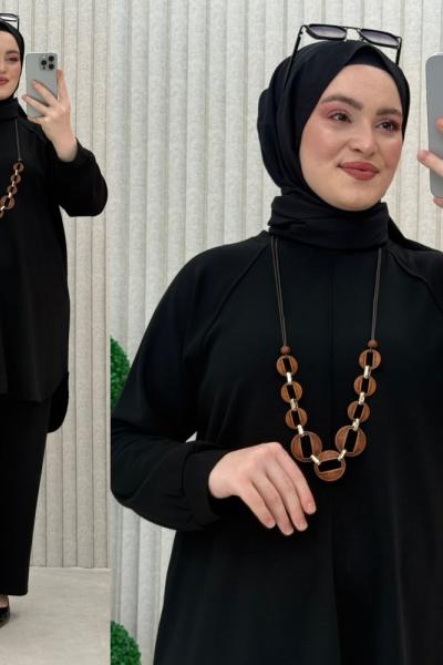 Nana Pantolonlu Takım Siyah