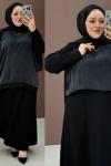 Nehir Etekli Takım Siyah