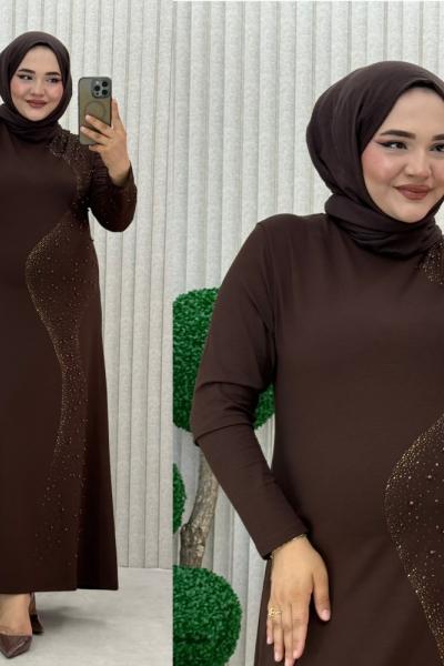 Nesrin Elbise Kahverengi