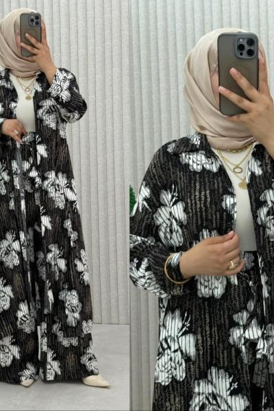 Nurten Pantolonlu Takım Siyah