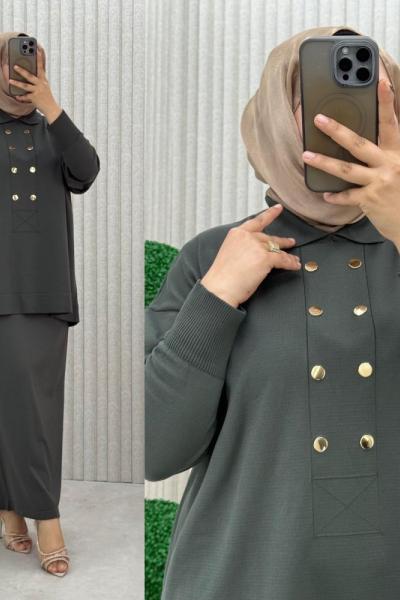 Nüyans Etekli Takım Haki