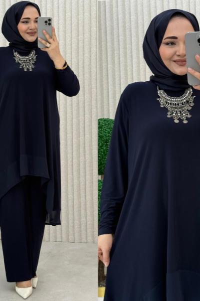 Özce Pantolonlu Takım  Lacivert