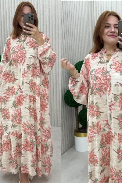 Palmiye Elbise  Pembe