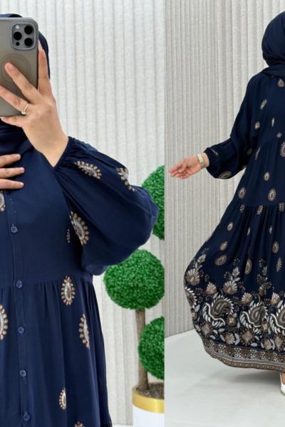 Rosa Elbise Lacivert