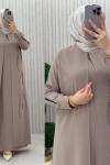SAHRA ABİYE  ELBİSE  Taş Rengi