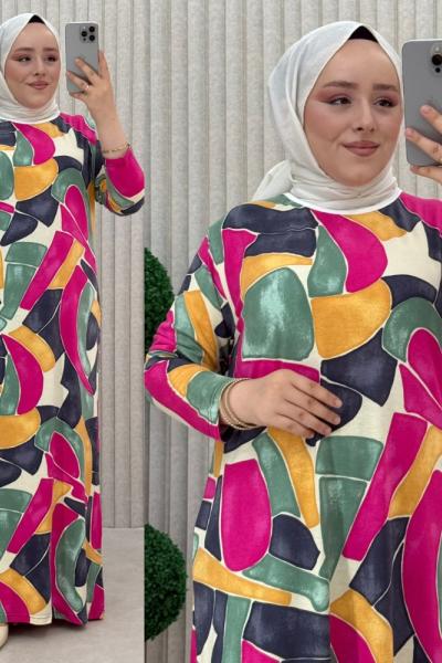 Sedef  Elbise  Pembe