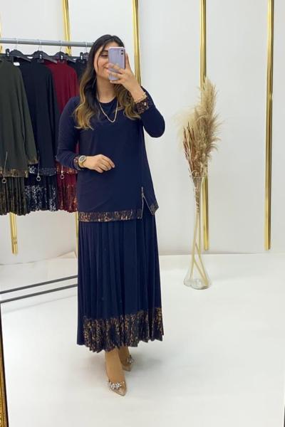 Sevda Etekli Takım Lacivert