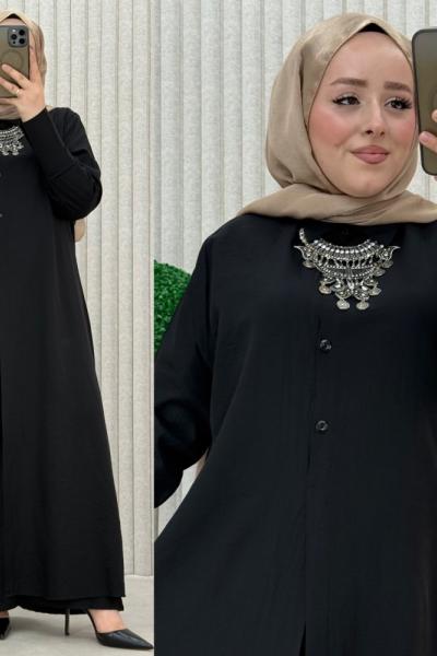 Simay Pantolonlu Takım Siyah