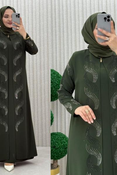 Star Abiye Elbise Haki