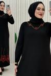 Suna Elbise siyah-gül