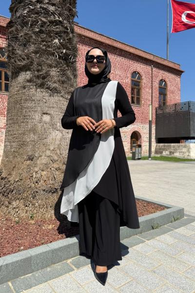 Sündüs Takım Siyah Beyaz