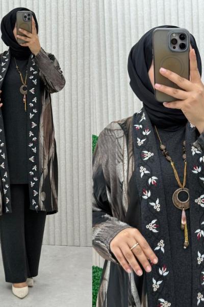 Toprak 3’ lü Takım Siyah