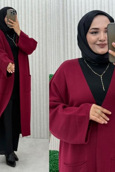 Yaren Triko Hırka Bordo