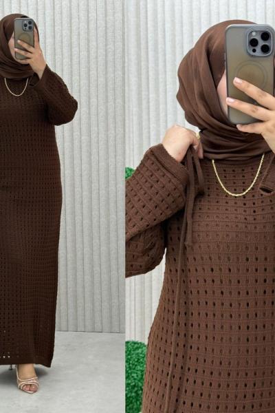Zerin Elbise Kahverengi