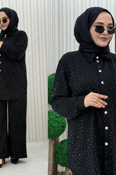 Ziynet pantolonlu takım Siyah