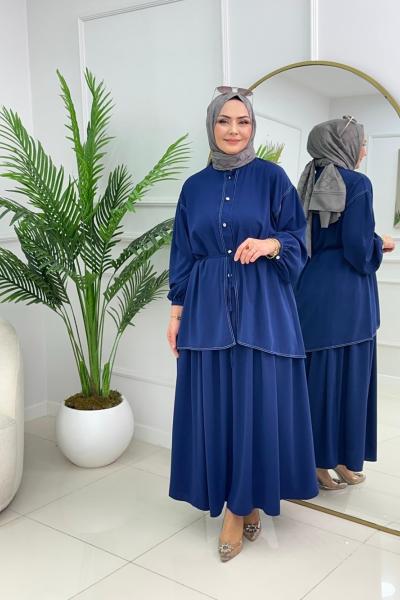 AYCAN ETEKLİ TAKIM - LACİVERT