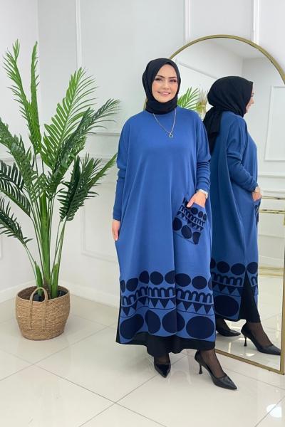 BERFİN ELBİSE-İNDİGO