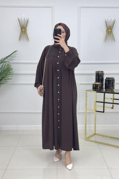 GÜLNAZ ELBİSE-ACI KAHVE