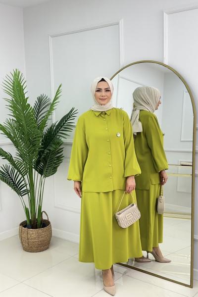 SELİN ETEKLİ TAKIM-YAĞ YEŞİLİ