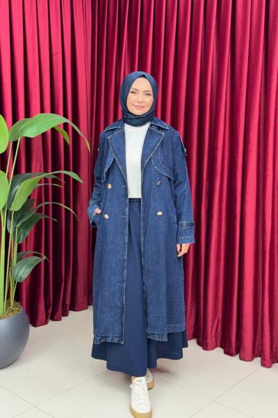VEGA DENİM TRENÇ - LACİVERT