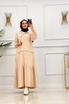 YÜSRA ELBİSE - BEJ