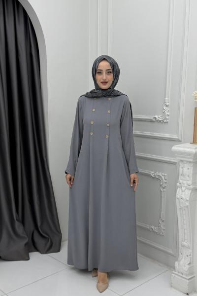 Başak Elbise Gri