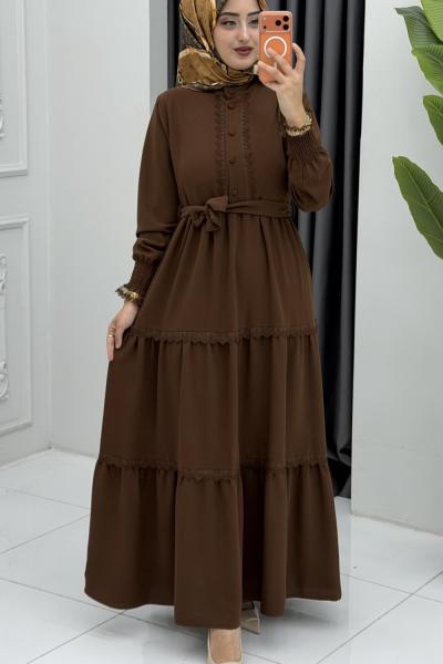 Nefes Elbise Kahverengi