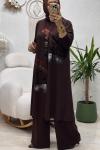 AMATİS MAXİ BOY TUNİK TAKIM Kahverengi