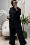 EBRU DÜĞME TAKIM Siyah