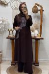 GECE TAŞLI TAKIM Kahverengi