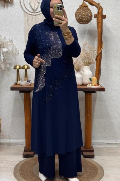 GECE TAŞLI TAKIM Lacivert