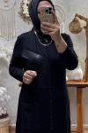 LARA TAŞLI ELBİSE Siyah