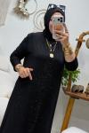 LİNE TAŞLI TAKIM Siyah