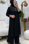LİNE TAŞLI TAKIM Siyah