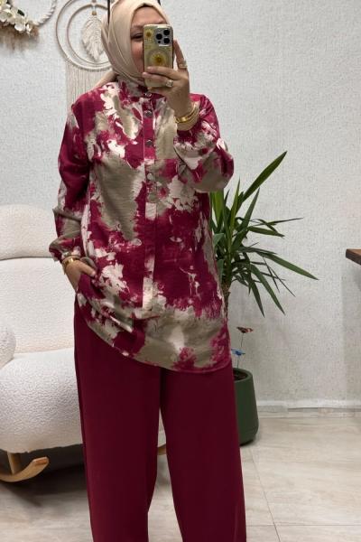 MERVE DESENLİ TAKIM Vişne