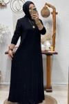SEZEN TAŞLI ELBİSE Siyah