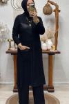 ZARİFE TAŞLI TAKIM Siyah
